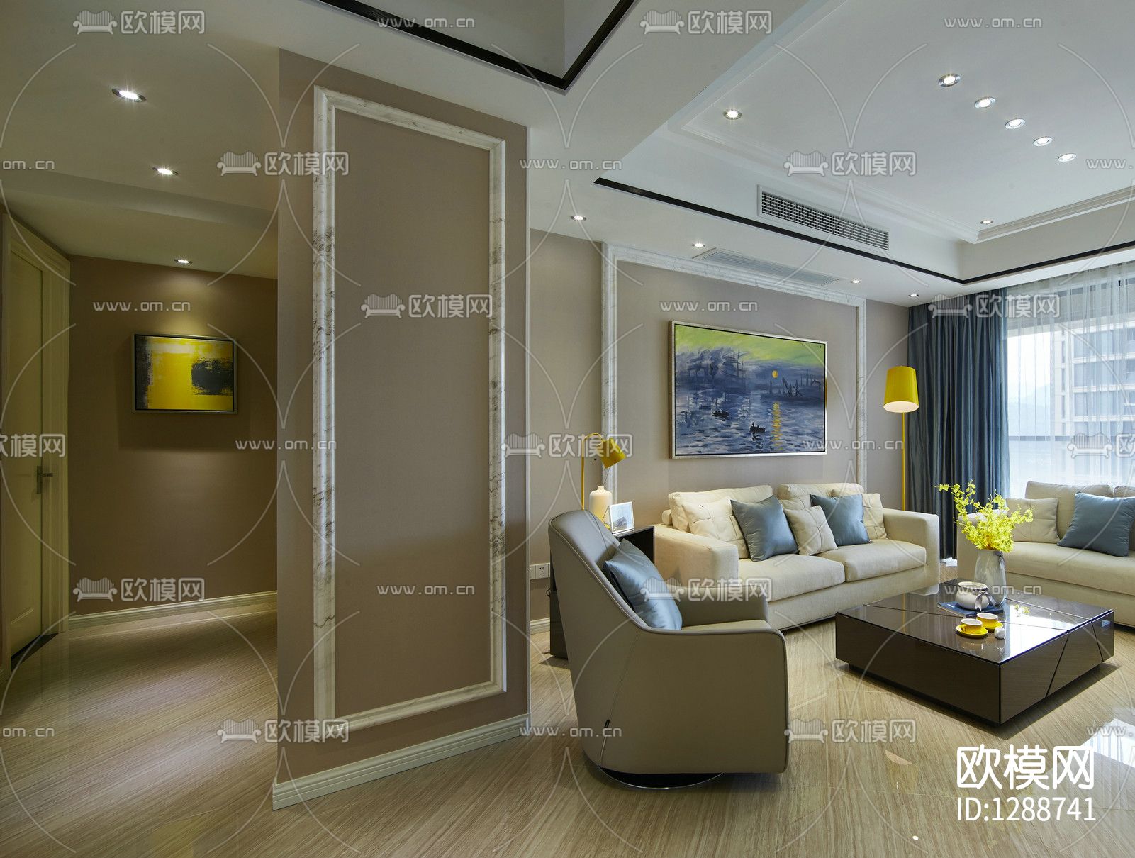 样板房cad施工图下载（渲染图4）