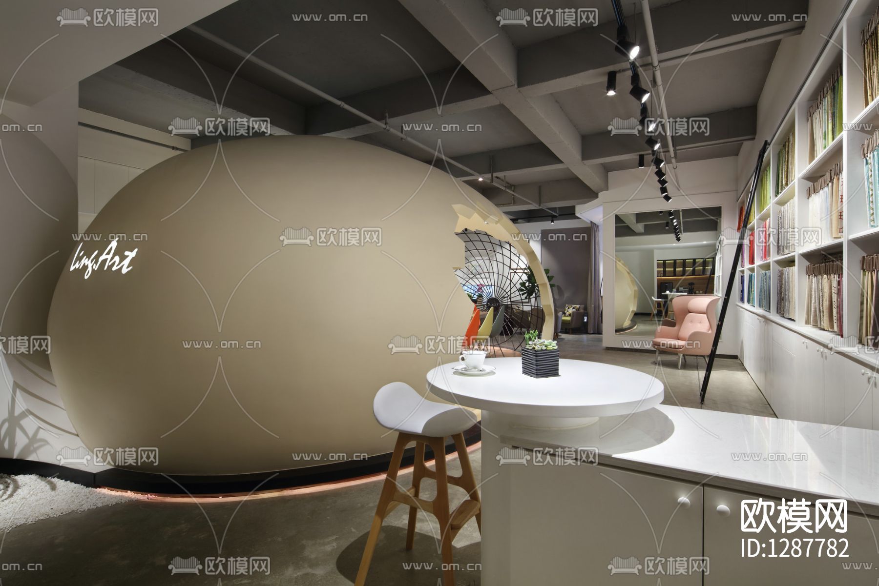 余颢凌设计--小巨蛋办公室cad施工图下载（渲染图3）