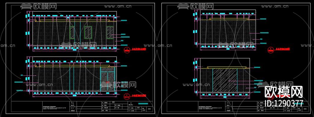 自然风咖啡厅cad施工图下载（渲染图9）