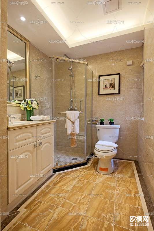 成象设计 徐强 样板间cad施工图下载（渲染图3）