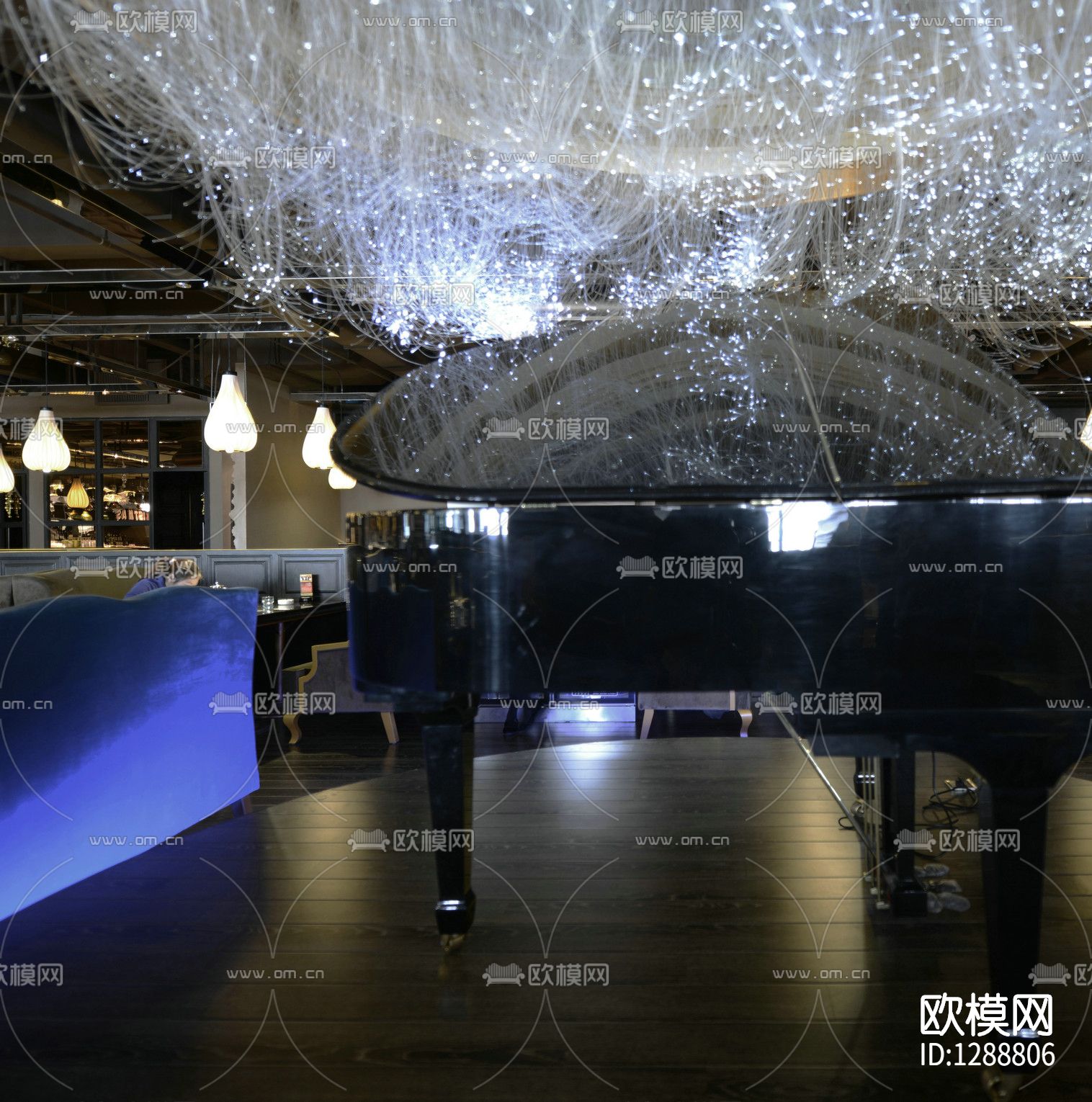 叙品设计  欧兰迪咖啡厅cad施工图下载（渲染图8）