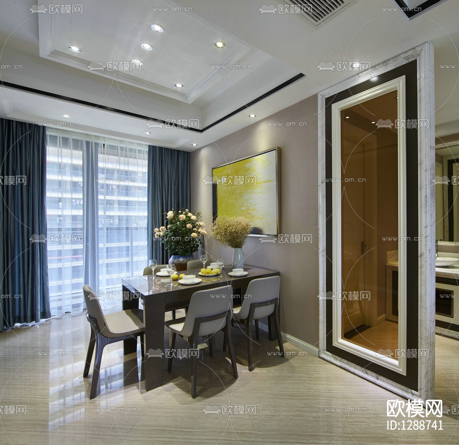 样板房cad施工图下载（渲染图5）