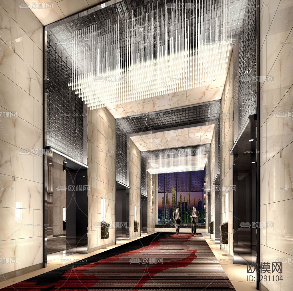 艾美酒店效果图cad施工图下载（渲染图2）