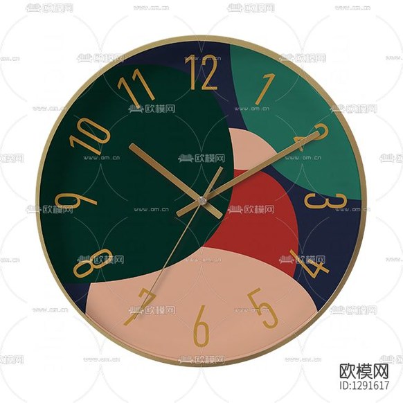 现代简约创意挂钟下载
