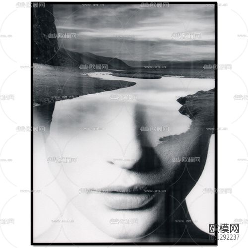 现代简约人像风景创意装饰画下载