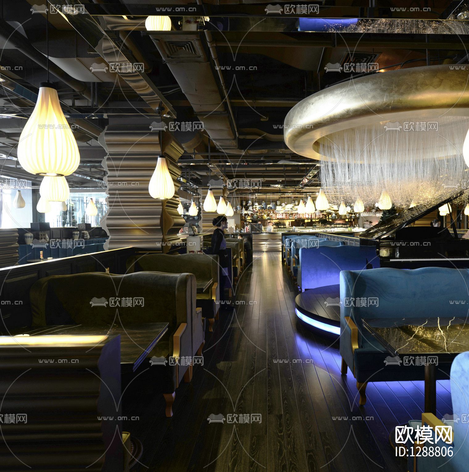 叙品设计  欧兰迪咖啡厅cad施工图下载（渲染图9）