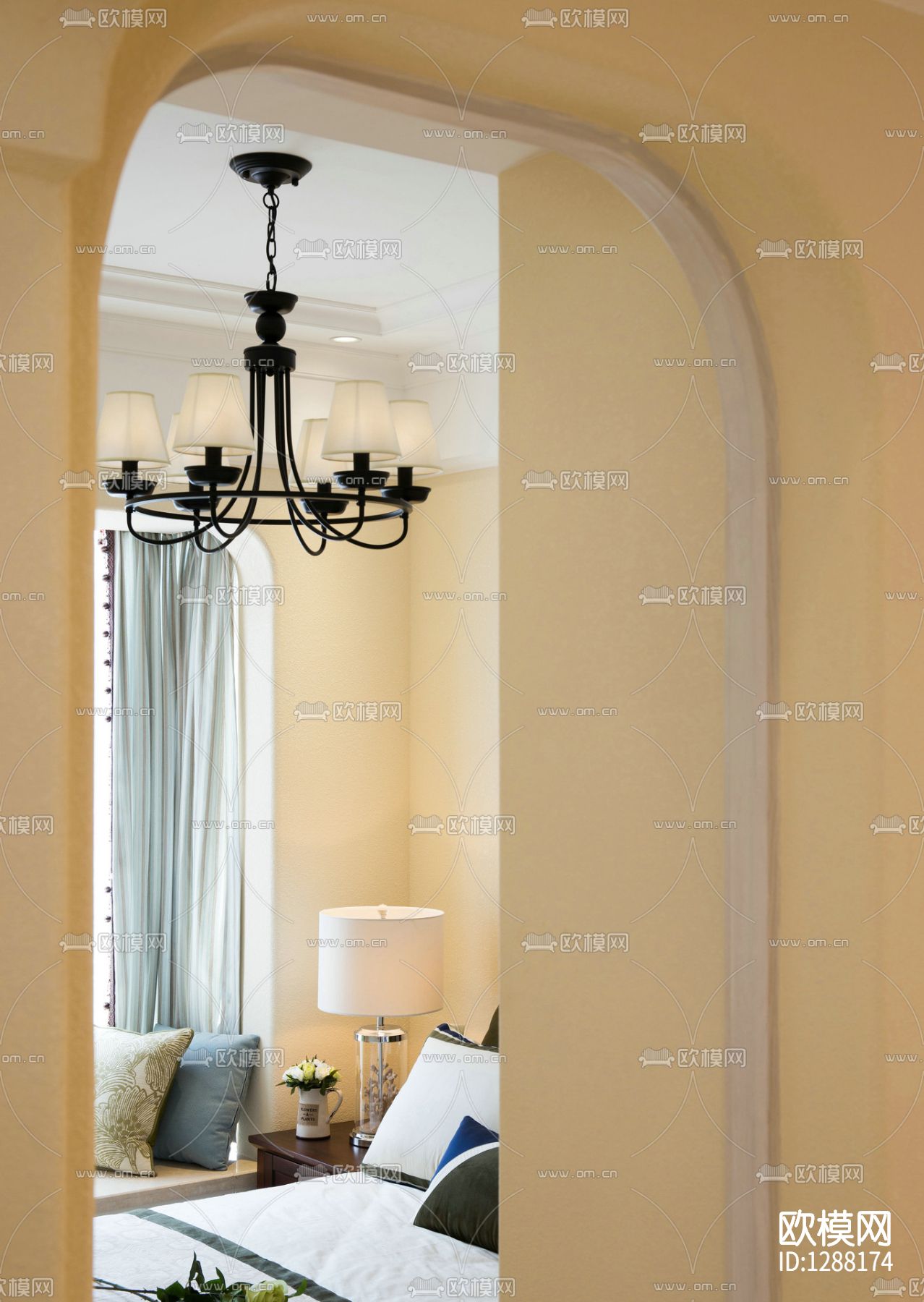 徐树仁 东部现代城花园样板间cad施工图下载（渲染图6）