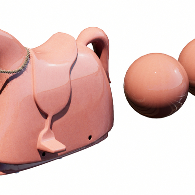  现代儿童木马玩具su模型 