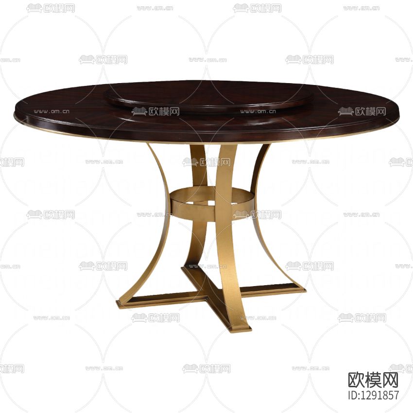 美式复古金属实木餐桌下载