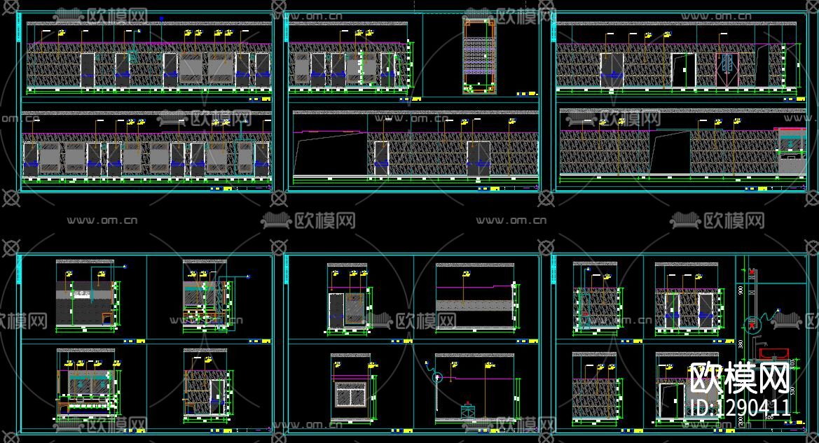 中医馆cad施工图下载（渲染图4）