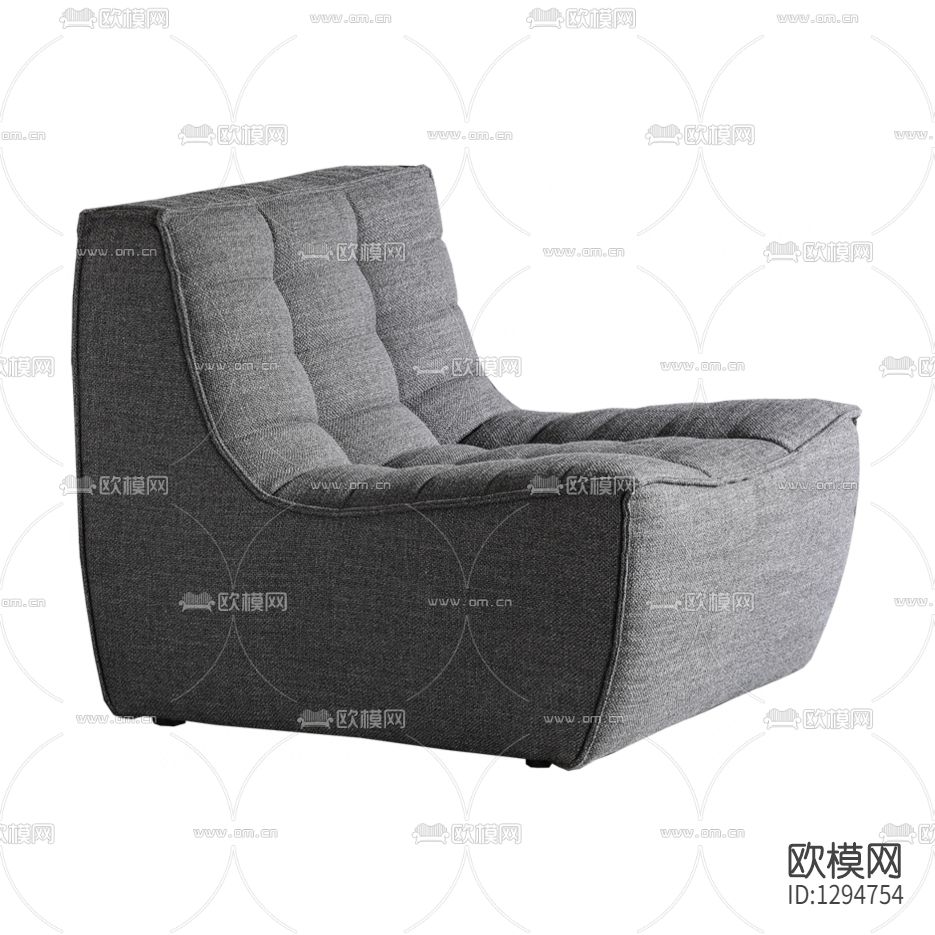 现代简约布艺休闲单人沙发下载