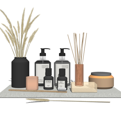  现代卫浴用品su模型 