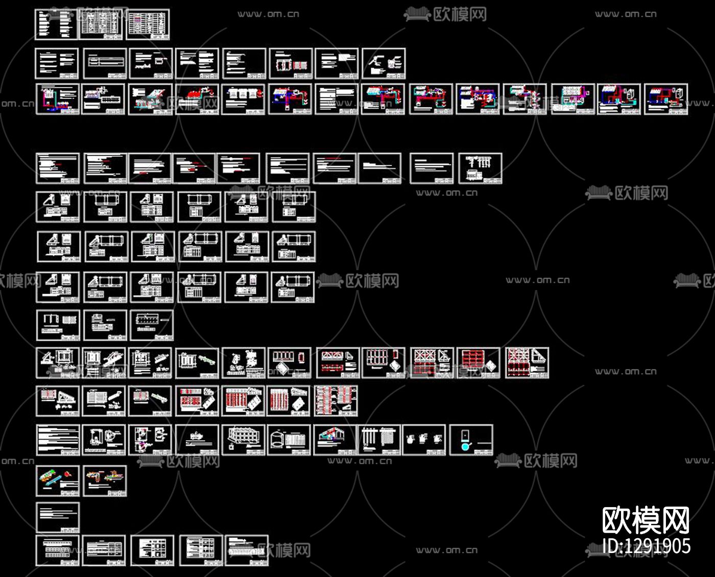 太阳能热水系统设计cad图库下载（渲染图9）