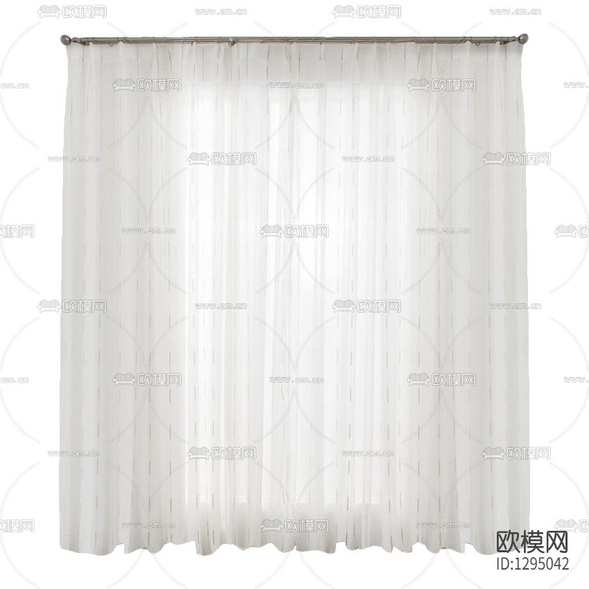 现代简约布艺白色纱帘下载