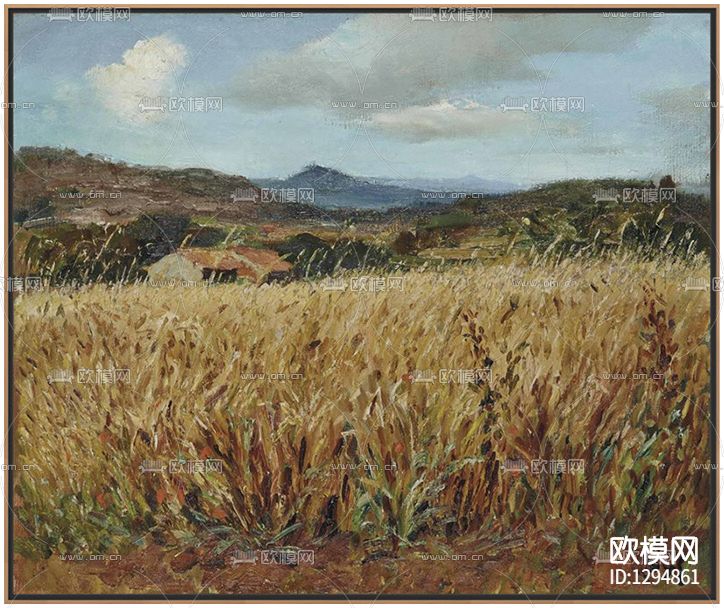 简欧田园油画装饰画