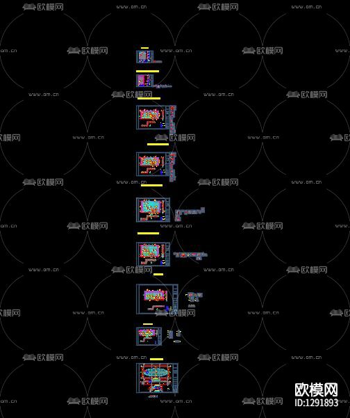 驳接爪式幕墙标准化cad施工图下载（渲染图10）