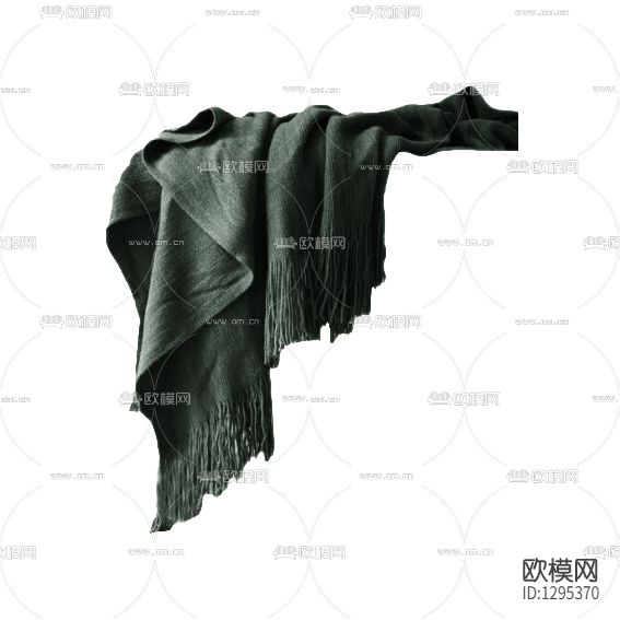 现代简约绿色布艺毛毯