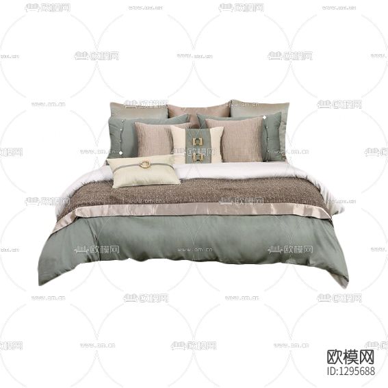 新中式简约布艺床品