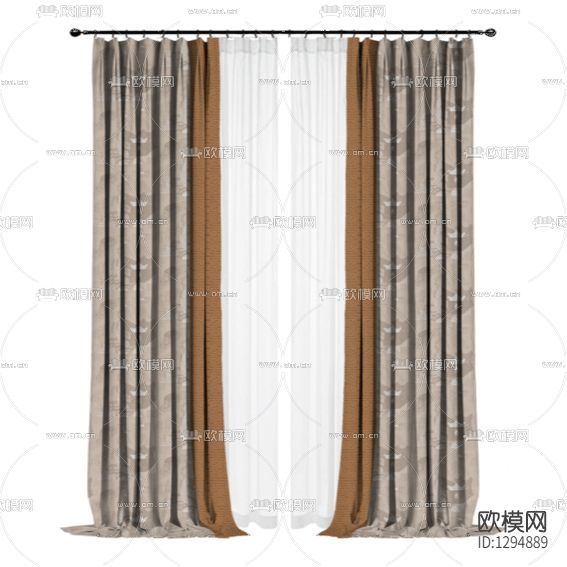 现代简约布艺窗帘下载