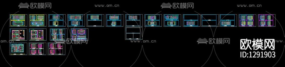 某工商银行室内装饰全套cad施工图下载(渲染图10)