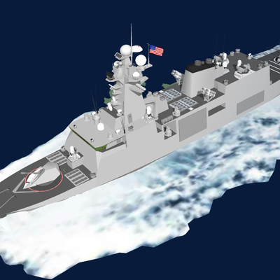  现代航母战舰su模型 