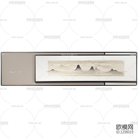 新中式简约山水装饰画下载