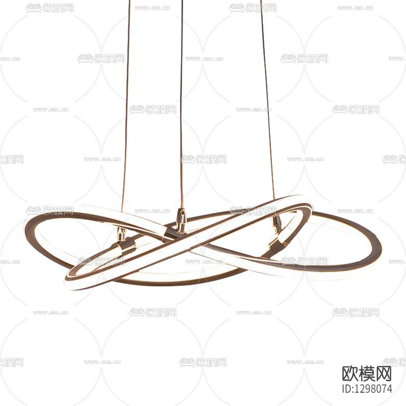 现代轻奢金属玻璃异形吊灯
