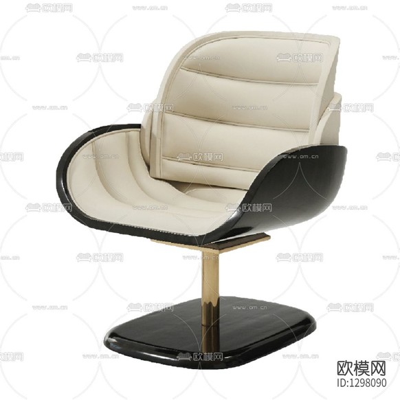 现代轻奢皮革金属升降休闲椅下载