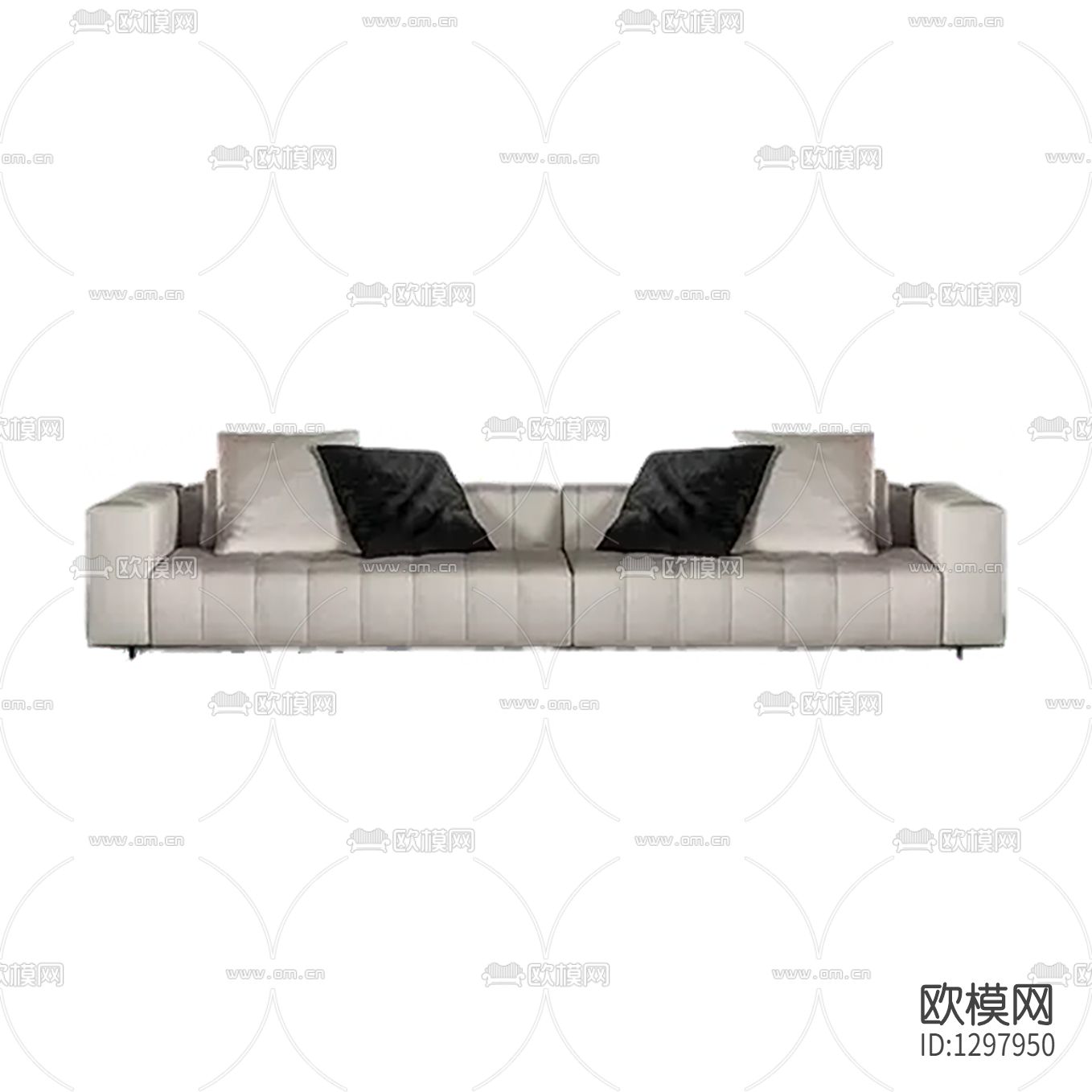 现代简约皮革双人沙发下载