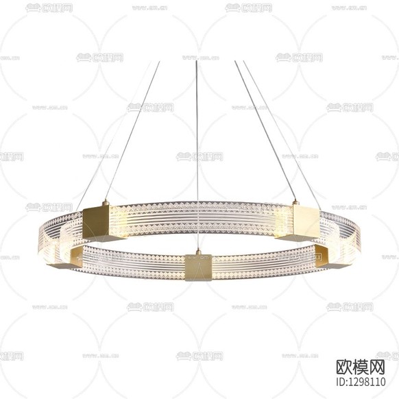 现代轻奢金属玻璃吊灯下载