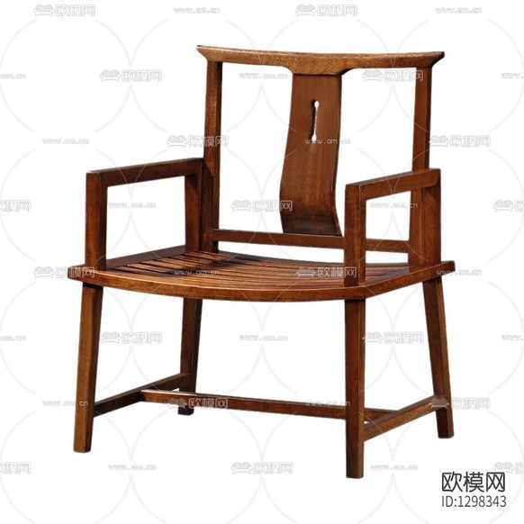 新中式简约翘头实木休闲椅下载