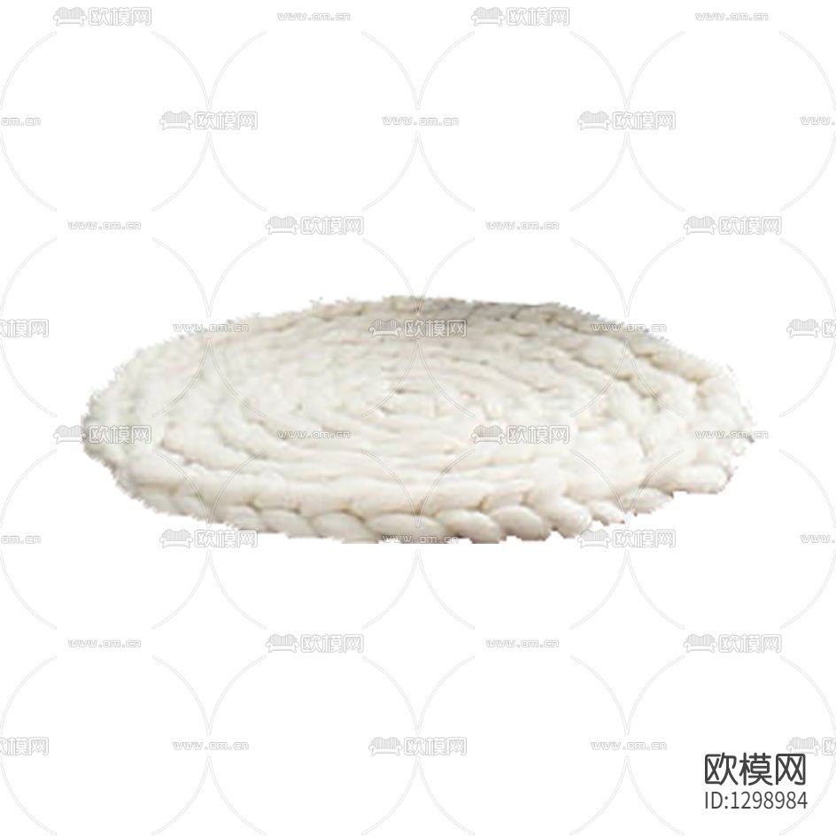 北欧简约编织圆形地毯