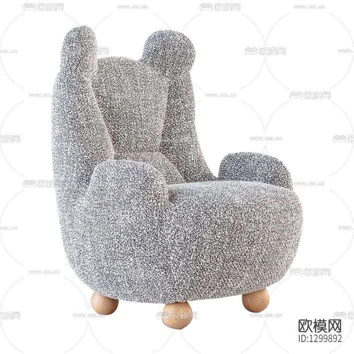 北欧简约布艺儿童休闲单人沙发下载