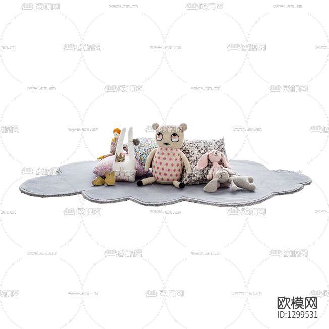 北欧简约儿童绒布地毯下载