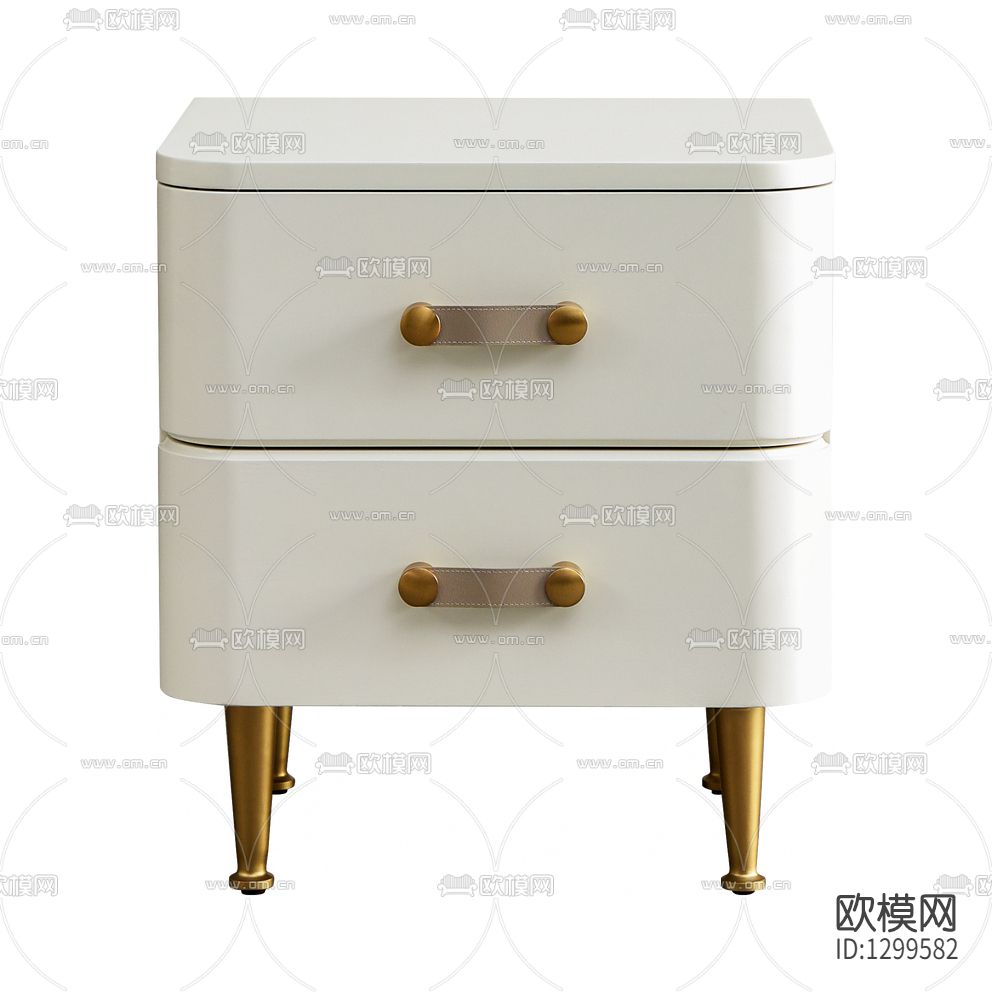 北欧简约实木金属床头柜下载