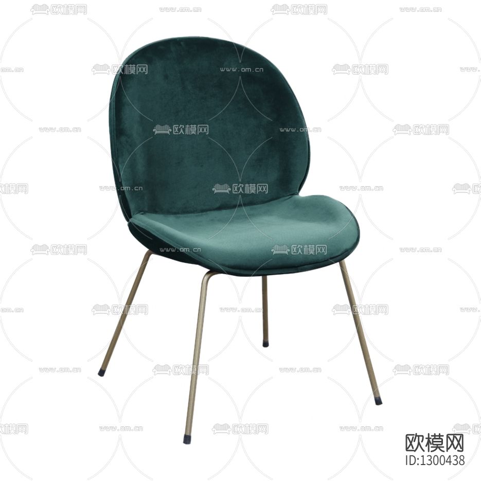 现代简约绒布金属休闲椅下载