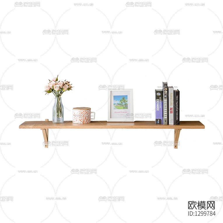 北欧简约原木置物架