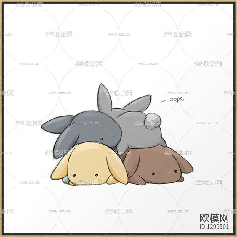北歐動物兒童漫畫裝飾畫下載