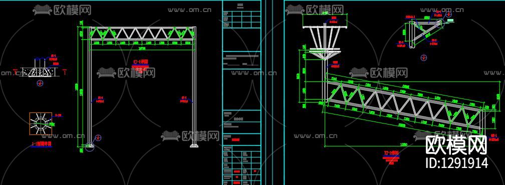 公园六角亭cad节点图下载（渲染图8）