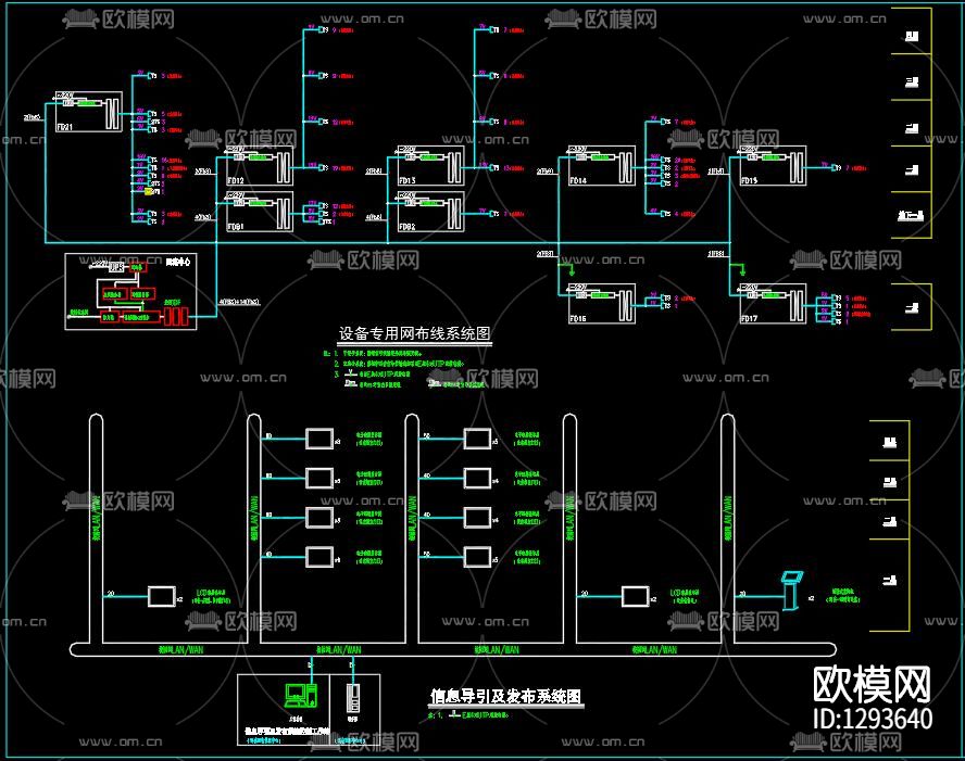 小学弱电智能化系统图节点大样下载（渲染图10）