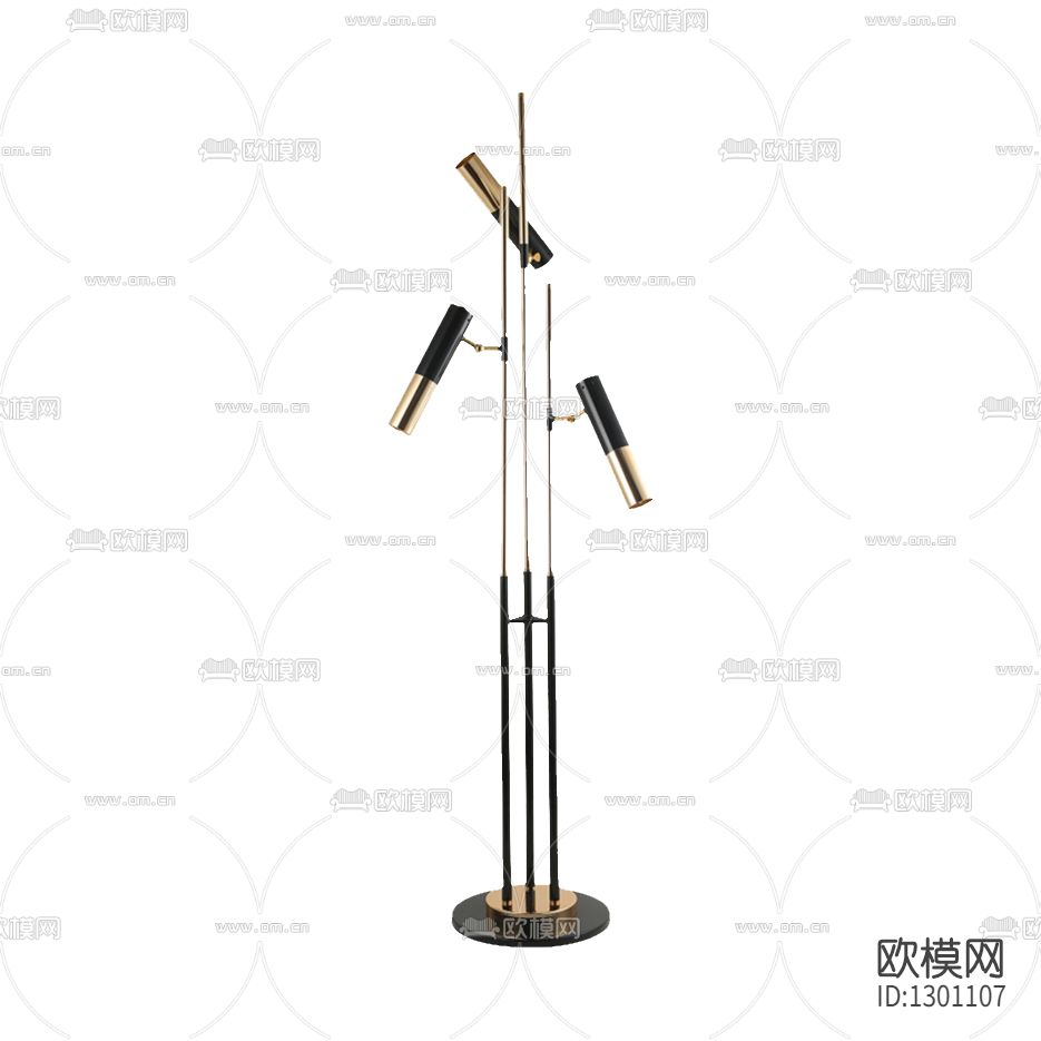 现代轻奢金属落地灯下载