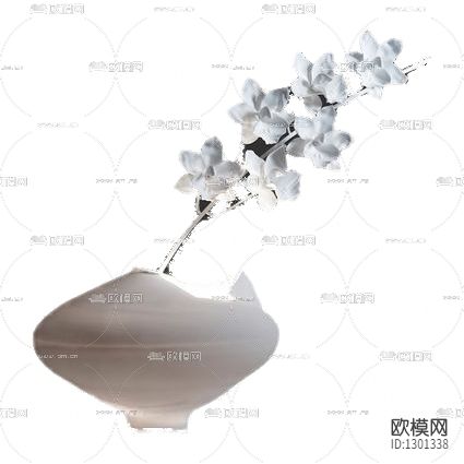 新中式陶瓷兰花摆放花艺下载