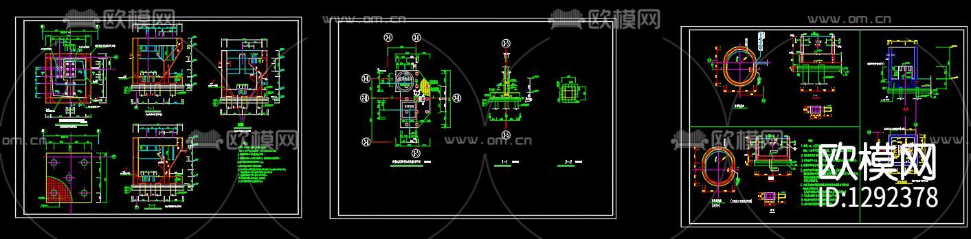 混凝土车间建筑cad施工图下载（渲染图5）