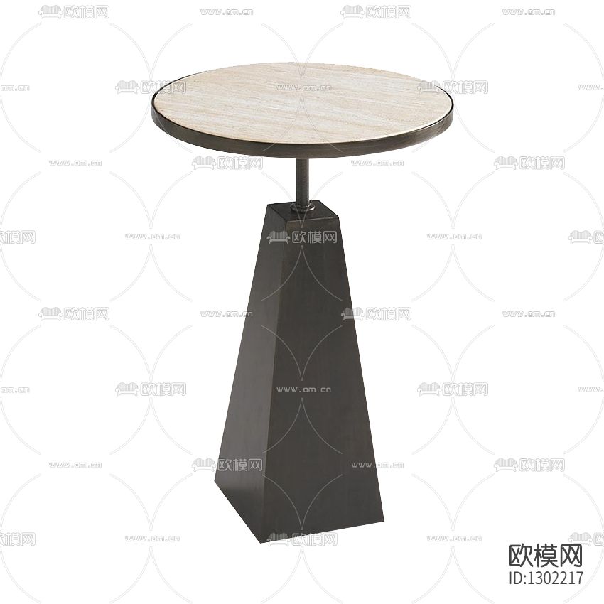 现代简约实木圆形边几