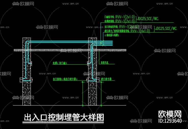小学弱电智能化系统图节点大样下载（渲染图3）