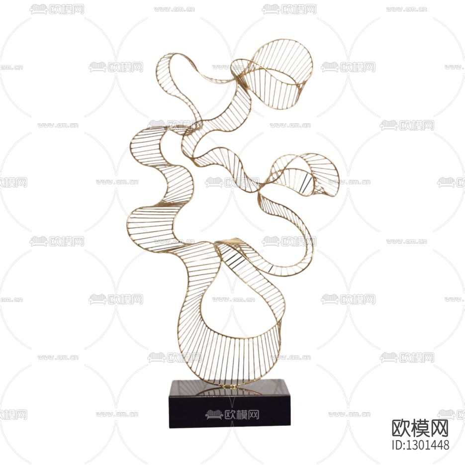 新中式轻奢金属创意摆件下载