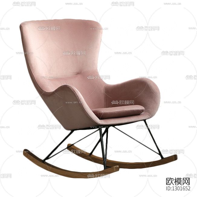 北欧简约布艺铁艺休闲椅下载