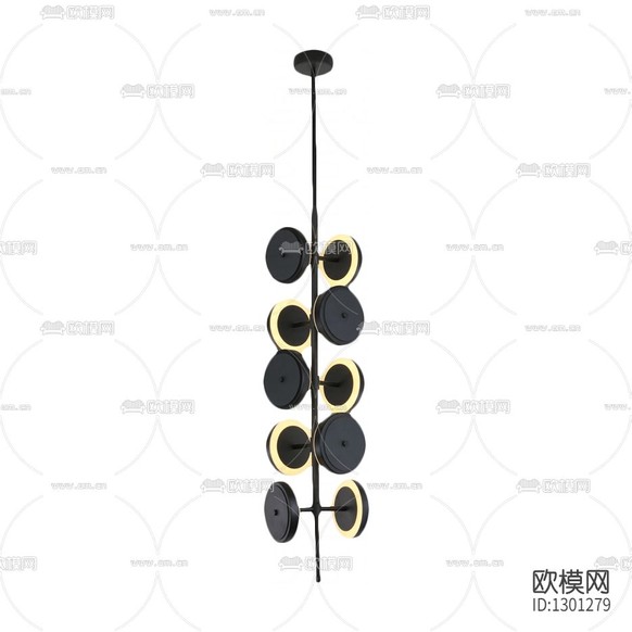 现代简约金属玻璃吊灯下载