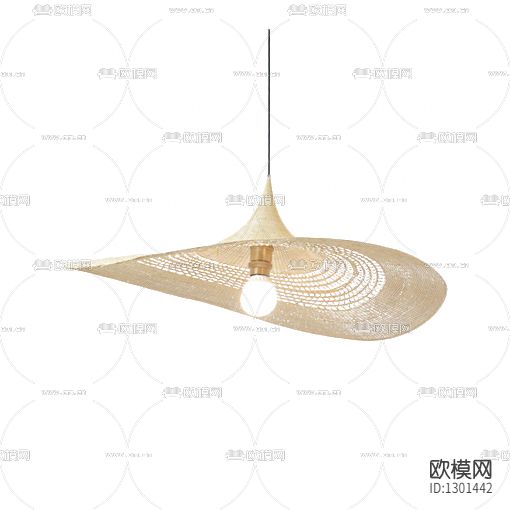 日式竹编吊灯下载