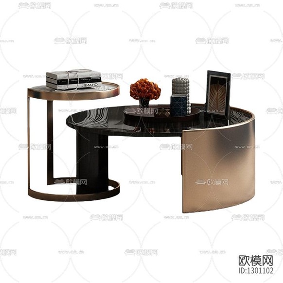 现代大理石金属圆形茶几下载